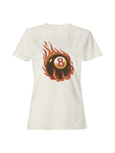 Flaming 8-Ball Design Women's T-shirt