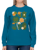 Tropical Floral Graphic Women's Sweatshirt