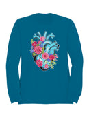 Heart & Flowers Graphic Women's Sweatshirt