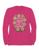 Floral Whisper Art Print Women's Sweatshirt