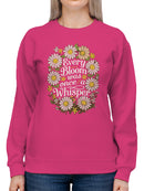 Floral Whisper Art Print Women's Sweatshirt