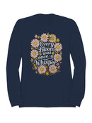 Floral Whisper Art Print Women's Sweatshirt