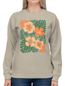 Tropical Floral Art  Women's Sweatshirt