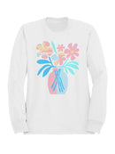 Vibrant Floral Art Print Women's Sweatshirt