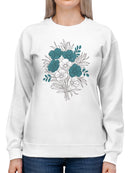 Elegant Floral Wall Art Women's Sweatshirt