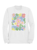 Floral Garden Art Print Women's Sweatshirt