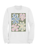 Retro Floral Art Poster Women's Sweatshirt