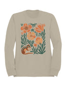 Floral Squirrel Art Print Women's Sweatshirt
