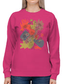 Floral Abstract Design Women's Sweatshirt