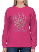 Wild Lavender Blossom Art Women's Sweatshirt