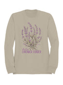 Wild Lavender Blossom Art Women's Sweatshirt