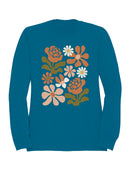Retro Floral Wall Art Women's Sweatshirt