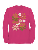 Retro Floral Wall Art Women's Sweatshirt