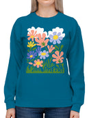 Floral Garden Wall Art Women's Sweatshirt