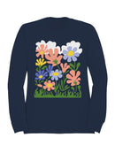 Floral Garden Wall Art Women's Sweatshirt