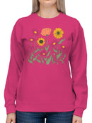 Floral Graphic Art Women's Sweatshirt
