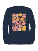 Retro Floral Art Print Women's Sweatshirt