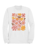Retro Floral Art Print Women's Sweatshirt