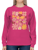 Retro Floral Art Print Women's Sweatshirt