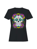 Floral Sugar Skull Decor Women's T-shirt