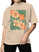 Tropical Floral Art Print Women's T-shirt
