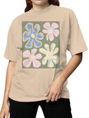 Retro Floral Art Poster Women's T-shirt