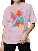 Tropical Floral Wall Art Women's T-shirt