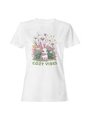 Cozy Bunny Floral Art Women's T-shirt