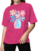 Vibrant Floral Art Print Women's T-shirt