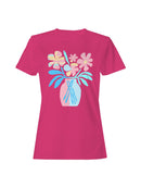 Vibrant Floral Art Print Women's T-shirt