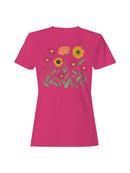 Aesthetic Floral Graphic Women's T-shirt