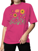 Aesthetic Floral Graphic Women's T-shirt