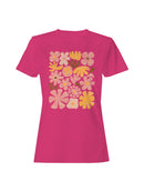 Retro Floral Art Print Women's T-shirt