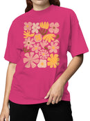 Retro Floral Art Print Women's T-shirt