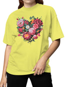 Floral Heart Wall Art Women's T-shirt