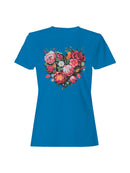 Floral Heart Wall Art Women's T-shirt