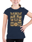 Vintage Butterfly Art Print Youth's T-shirt