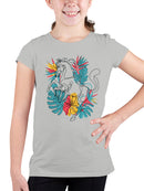 Floral Horse Wall Art Print Youth's T-shirt