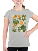 Tropical Floral Art Prints Youth's T-shirt