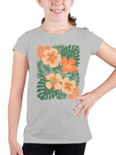 Tropical Floral Art Print Youth's T-shirt