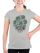 Floral Art Print Poster Youth's T-shirt