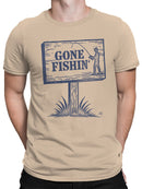 Gone Fishin' Sign Men's T-shirt