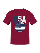 Blue USA Flag Graphic Men's T-shirt