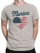 Patriotic Heart Flag Men's T-shirt