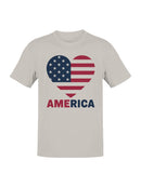 Patriotic Heart USA Flag Men's T-shirt