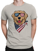 Patriotic Dog Bandana Men's T-shirt