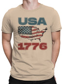 USA Map 1776 Men's T-shirt