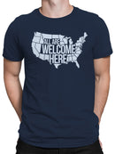 USA Welcome Sign Art Men's T-shirt