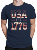 USA EST 1776 Patriotic  Men's T-shirt