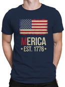 Vintage USA Merica Flag  Men's T-shirt